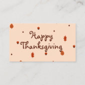 かわいいミニマリスト感謝祭 プレイスカード (裏面)