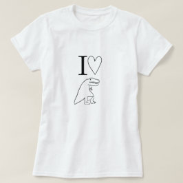 かわいいミニマリストTレックス I Heart 恐竜 Tシャツ