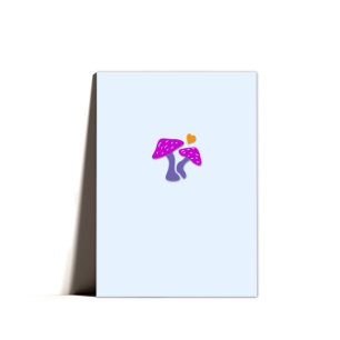 かわいいミニマルきのこバレンタインデー シーズンカード