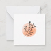 かわいいミニマルとスカンジナビアのフローラ月 ノートカード (裏面)