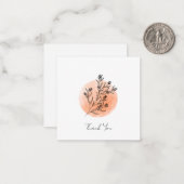 かわいいミニマルとスカンジナビアのフローラ月 ノートカード (正面/裏面インサイチュ)