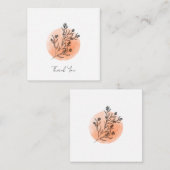 かわいいミニマルとスカンジナビアのフローラ月 ノートカード (正面/裏面)