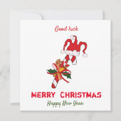 かわいいミニマルなクリスマスと新年おめでとう (正面)