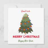 かわいいミニマルなクリスマスと新年おめでとう (正面)