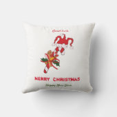 かわいいミニマルなクリスマスと新年おめでとう クッション (裏面)