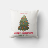かわいいミニマルなクリスマスと新年おめでとう クッション (正面)
