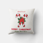 かわいいミニマルなクリスマスと新年おめでとう クッション (裏面)