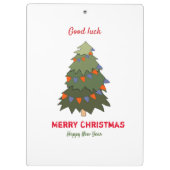 かわいいミニマルなクリスマスと新年おめでとう クリップボード (裏面)