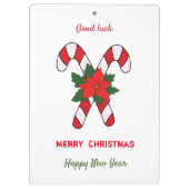 かわいいミニマルなクリスマスと新年おめでとう クリップボード (裏面)