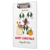 かわいいミニマルなクリスマスと新年おめでとう クリップボード (左)