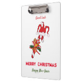 かわいいミニマルなクリスマスと新年おめでとう クリップボード (左)