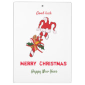 かわいいミニマルなクリスマスと新年おめでとう クリップボード (裏面)