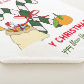 かわいいミニマルなクリスマスと新年おめでとう シェルパブランケット (3/4)