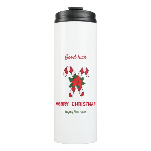 かわいいミニマルなクリスマスと新年おめでとう タンブラー (正面)