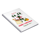 かわいいミニマルなクリスマスと新年おめでとう ノートブック (右側)