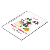 かわいいミニマルなクリスマスと新年おめでとう ノートブック (左側)