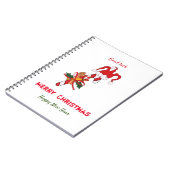 かわいいミニマルなクリスマスと新年おめでとう ノートブック (左側)