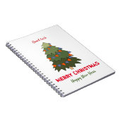 かわいいミニマルなクリスマスと新年おめでとう ノートブック (右側)
