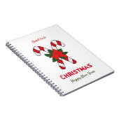 かわいいミニマルなクリスマスと新年おめでとう ノートブック (右側)