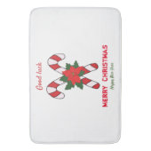 かわいいミニマルなクリスマスと新年おめでとう バスマット (正面縦)
