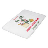 かわいいミニマルなクリスマスと新年おめでとう バスマット (アングル)