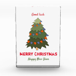 かわいいミニマルなクリスマスと新年おめでとう フォトブロック