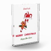 かわいいミニマルなクリスマスと新年おめでとう フォトブロック (左)