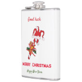 かわいいミニマルなクリスマスと新年おめでとう フラスク (左)