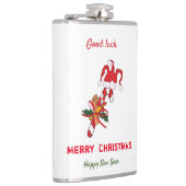 かわいいミニマルなクリスマスと新年おめでとう フラスク (右)