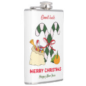 かわいいミニマルなクリスマスと新年おめでとう フラスク (右)