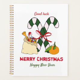 かわいいミニマルなクリスマスと新年おめでとう プランナー手帳