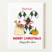 かわいいミニマルなクリスマスと新年おめでとう プランナー手帳 (裏面)