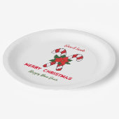 かわいいミニマルなクリスマスと新年おめでとう ペーパープレート (アングル)