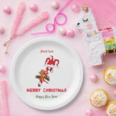 かわいいミニマルなクリスマスと新年おめでとう ペーパープレート (パーティー)