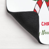 かわいいミニマルなクリスマスと新年おめでとう マウスパッド (コーナー)