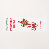 かわいいミニマルなクリスマスと新年おめでとう ヨガマット (正面(横))