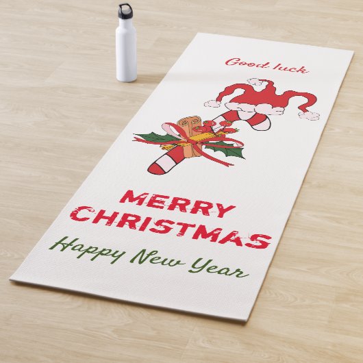 かわいいミニマルなクリスマスと新年おめでとう ヨガマット (インサイチュ)