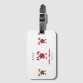 かわいいミニマルなクリスマスと新年おめでとう ラゲッジタグ (正面縦)