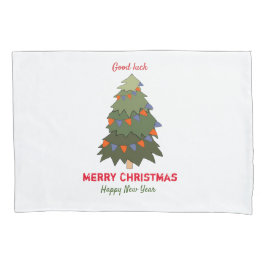 かわいいミニマルなクリスマスと新年おめでとう 枕カバー