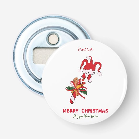 かわいいミニマルなクリスマスと新年おめでとう 栓抜き (正面)