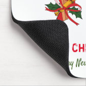 かわいいミニマルなクリスマスと新年ハッピーモー マウスパッド (コーナー)