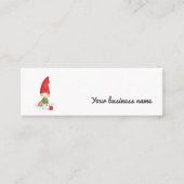 かわいいミニマルなクリスマス小妖精や小人のおもちゃ スキニー名刺 (正面)