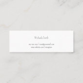 かわいいミニマルなクリスマス小妖精や小人のおもちゃ スキニー名刺 (裏面)