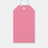 かわいいミニマルなブルゴーニュ赤い書道モノグラム ギフトタグ (裏面)