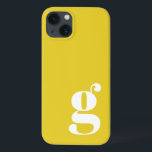 かわいいミニマルなモノグラム文字（黄色） iPhone 13ケース<br><div class="desc">かわいいミニマルなモノグラム文字で黄色のiPhone 13ケース</div>