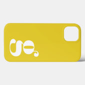 かわいいミニマルなモノグラム文字(黄色) Case-Mate iPhoneケース (裏面 (横))