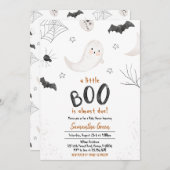 かわいいミニマルな小さなブーブベビーシャワー 招待状 (正面/裏面)