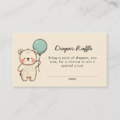 かわいいミニマルなbearly待ちおむつラッフル エンクロージャーカード (正面)
