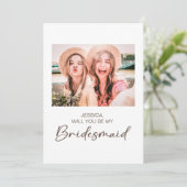 かわいいミニマルの私の花嫁の写真 招待状 (スタンド正面)