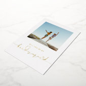 かわいいミニマルの私の花嫁の写真 箔招待状 (回転した状態)